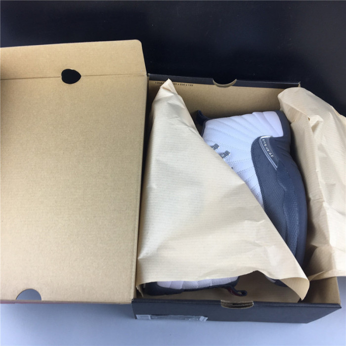 Air Jordan 12 White Dark Grey Gym Red 130690-160