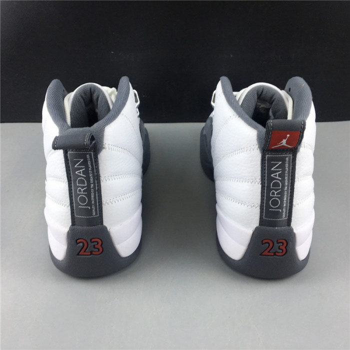 Air Jordan 12 White Dark Grey Gym Red 130690-160
