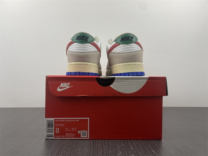 nike sb dunk low retro prm dark blue red gold dx6037-781
