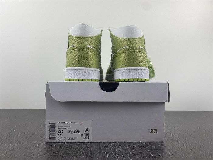 air jordan 1 mid green python (w) - dv2959-113