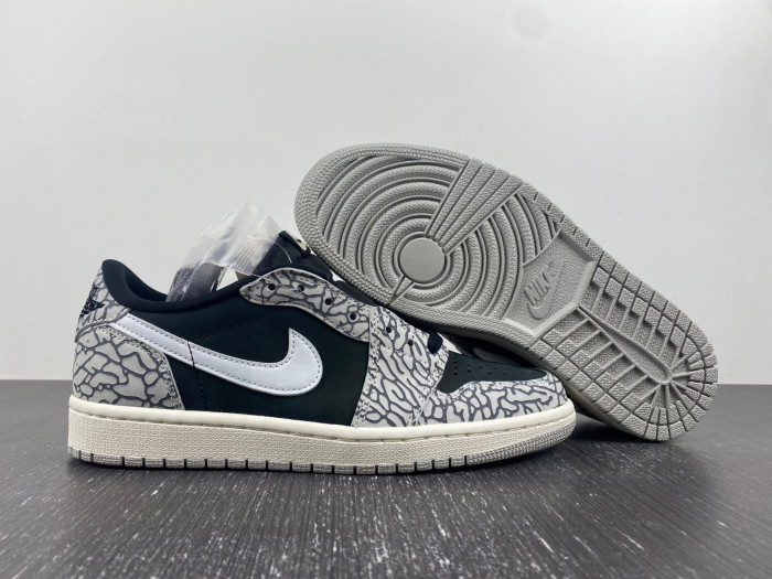 jordan 1 retro low og black cement - cz0790-001