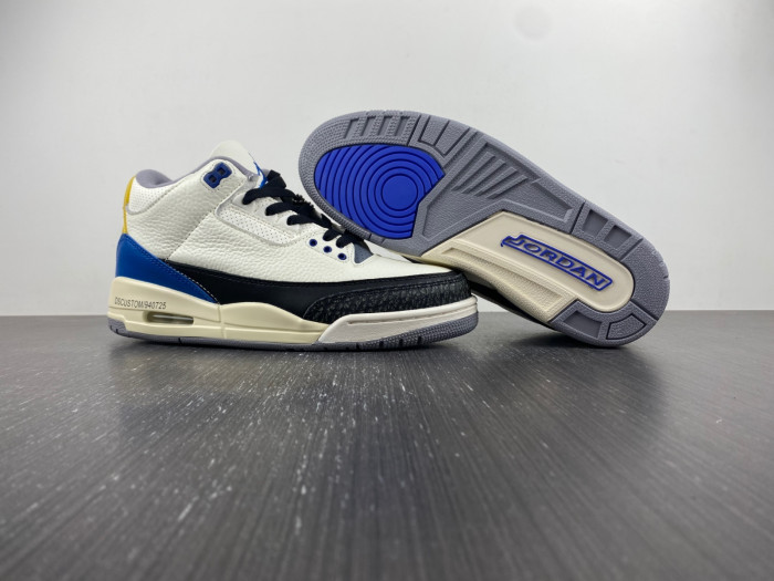 air jordan 3 retro unc white black blue yellow 398614-145