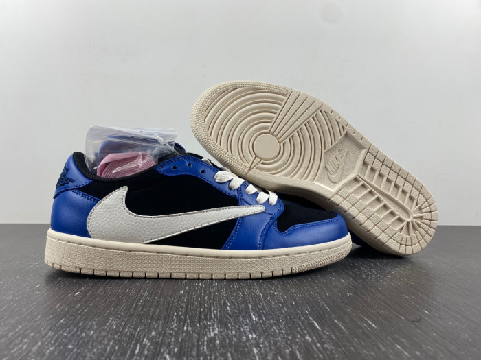 travis scott x air jordan 1 low blue and black dm7866-225