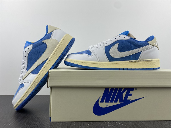 Travis Scott x Air Jordan 1 low Blue white CQ4277-212