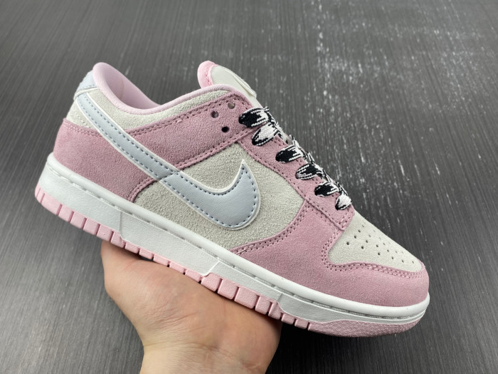 nike dunk low pink foam/pure platinum-phantom dv3054-600