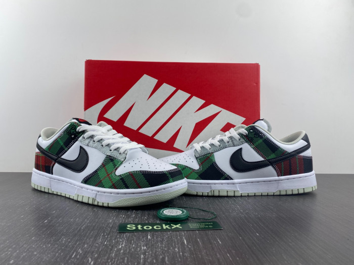 nike dunk low plaid dv0827-100