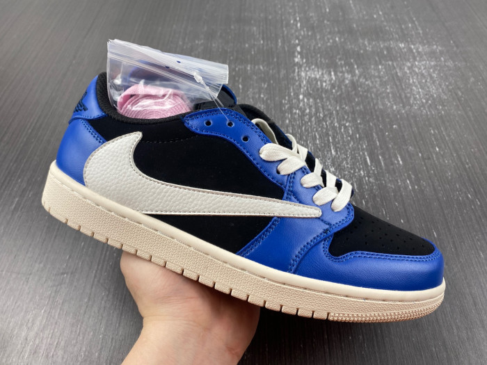 travis scott x air jordan 1 low blue and black dm7866-225