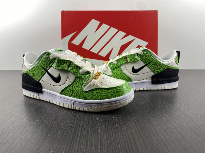 nike dunk low disrupt 2 green snakeskin dv1491-101