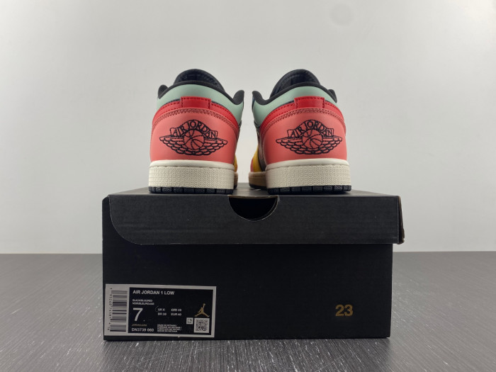 air jordan 1 low se black multi-color (w) - dn3739-060