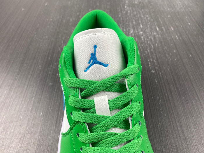 air jordan 1 low "lucky green/aquatone" dc0774-304
