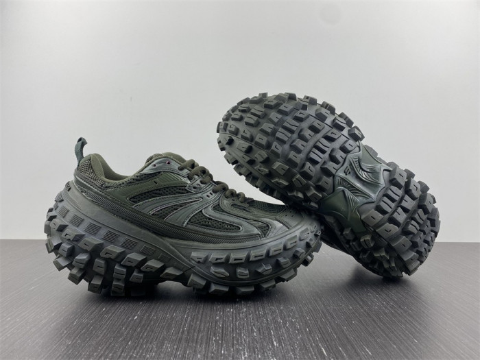 blcg defender sneaker in dark green mesh and nylon yu8907-5698362