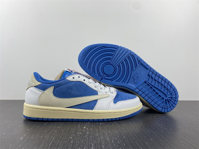 Travis Scott x Air Jordan 1 low Blue white CQ4277-212