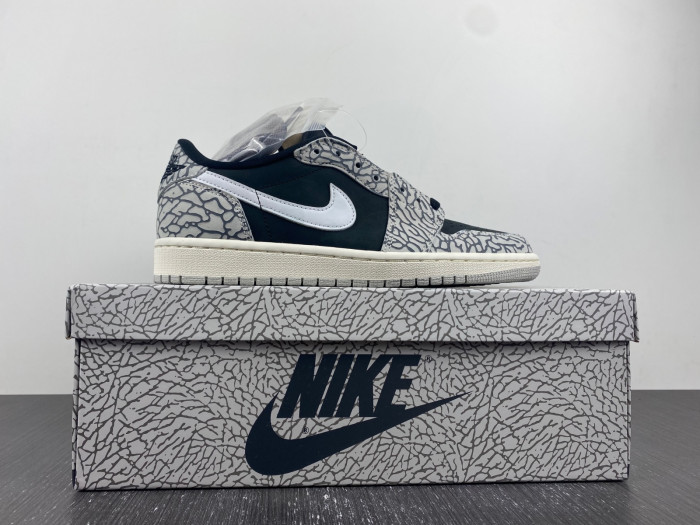 jordan 1 retro low og black cement - cz0790-001