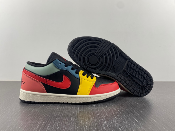 air jordan 1 low se black multi-color (w) - dn3739-060