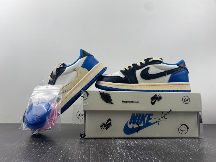 KIDS Fragment Design x Travis Scott x Air Jordan 1 Retro Low DM7866-140