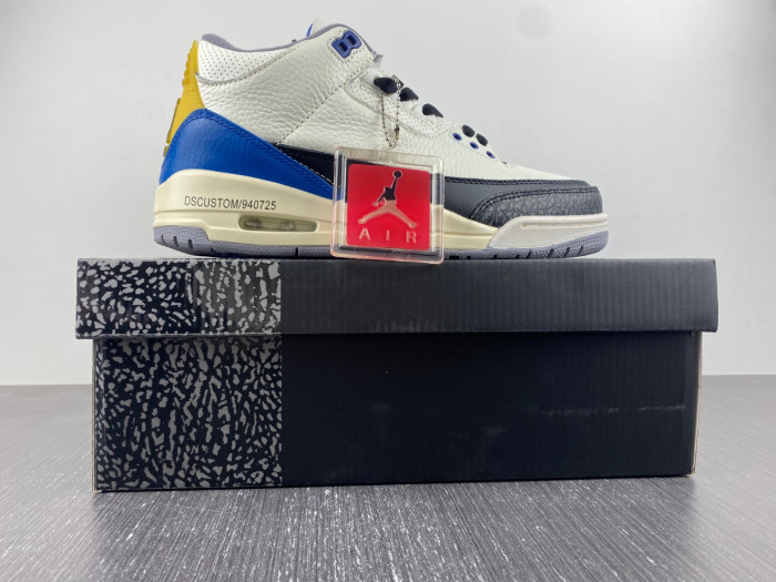 air jordan 3 retro unc white black blue yellow 398614-145