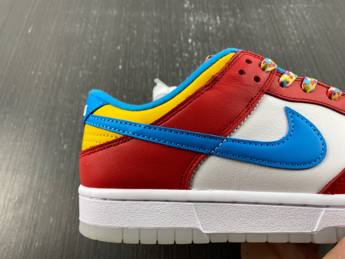 lebron james nike dunk low fruity pebbles dh8009-600