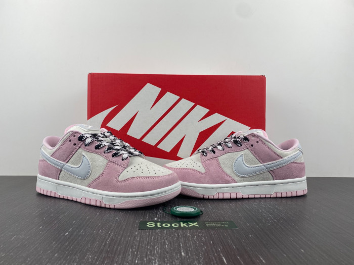 nike dunk low pink foam/pure platinum-phantom dv3054-600
