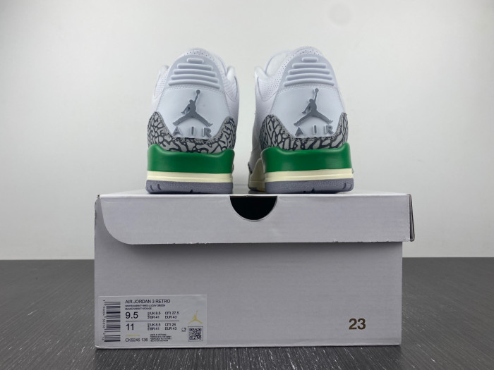 air jordan 3 lucky green wmns ck9246-136