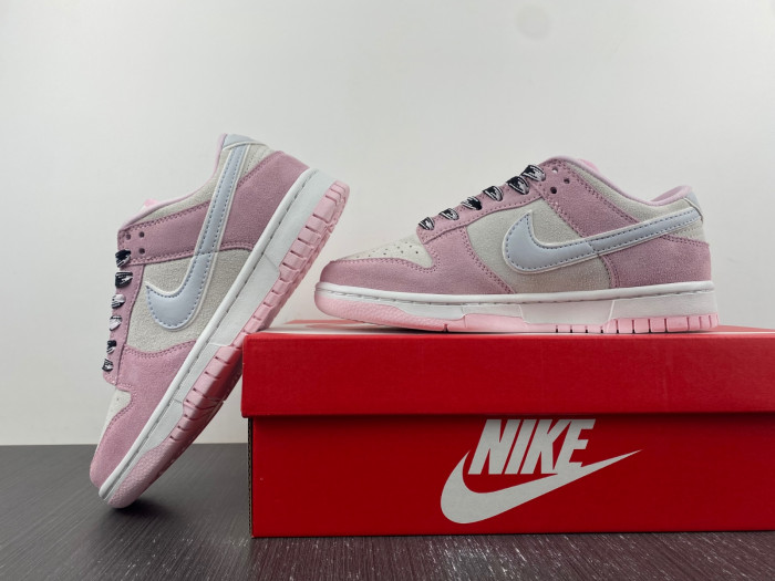 nike dunk low pink foam/pure platinum-phantom dv3054-600