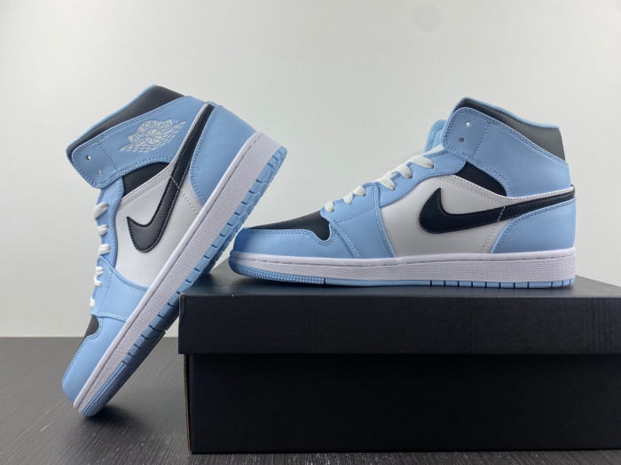 jordan 1 mid ice blue (gs) - 555112-401