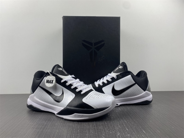 nike zoom kobe 5 v tb white black light grey 407710-100