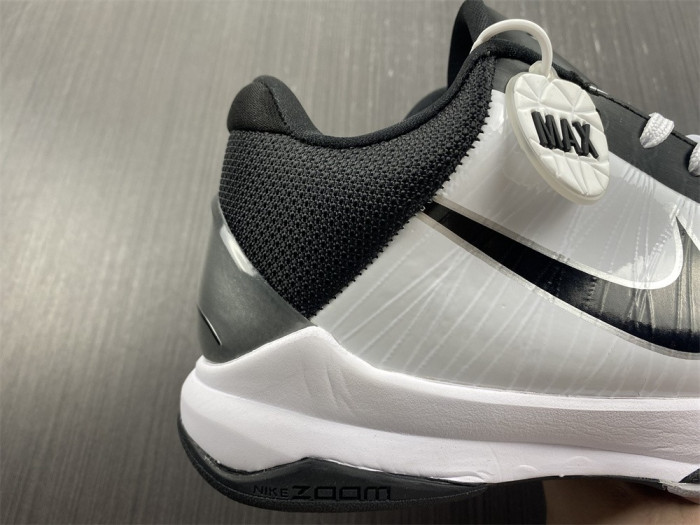 nike zoom kobe 5 v tb white black light grey 407710-100