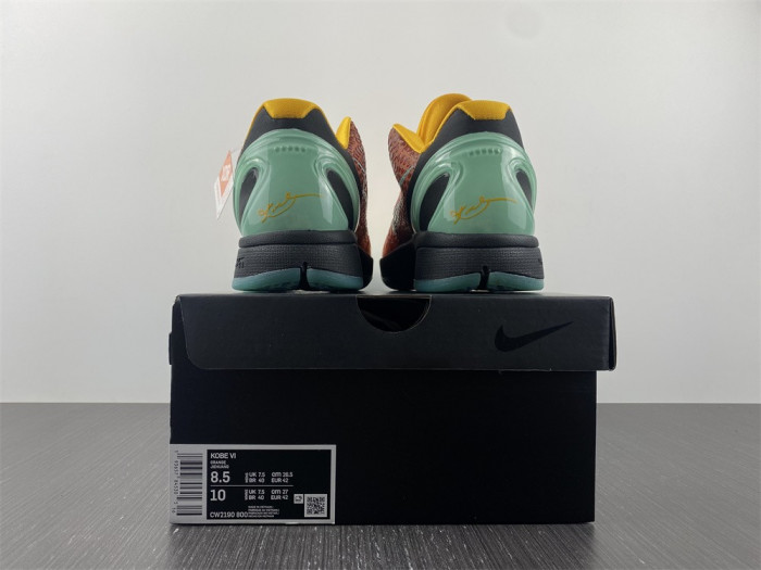 nike kobe 6 protro orange county cw2190-800