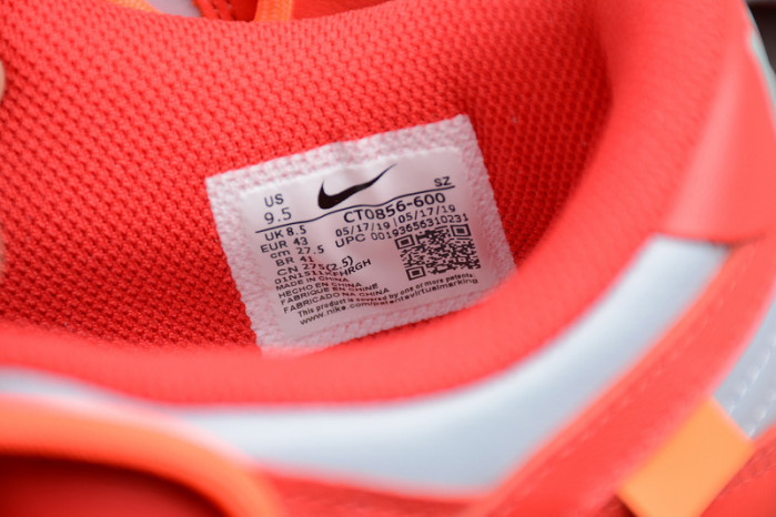 nike dunk low ofw university red ct0856-600