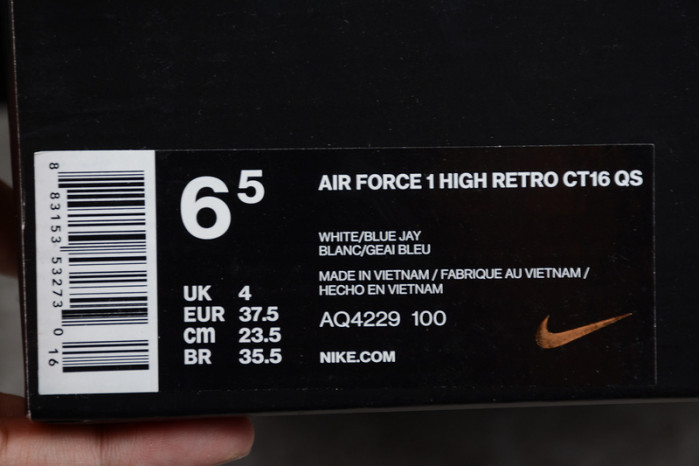 NIKE AIR FORCE 1 HIGH SHEED RUDE AWAKENING WHITE ROYAL AQ4229-100