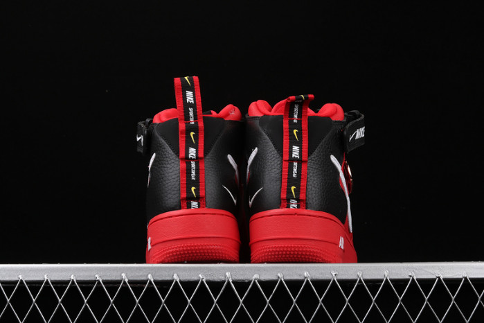 air force 1 mid utility university red 804609-605