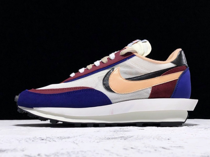 sacai × nike ldv waffle daybreak white blue bv0073-700