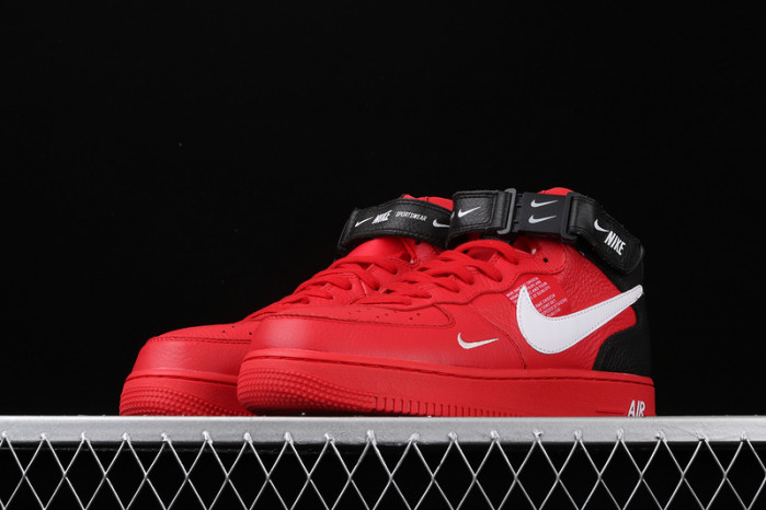 air force 1 mid utility university red 804609-605