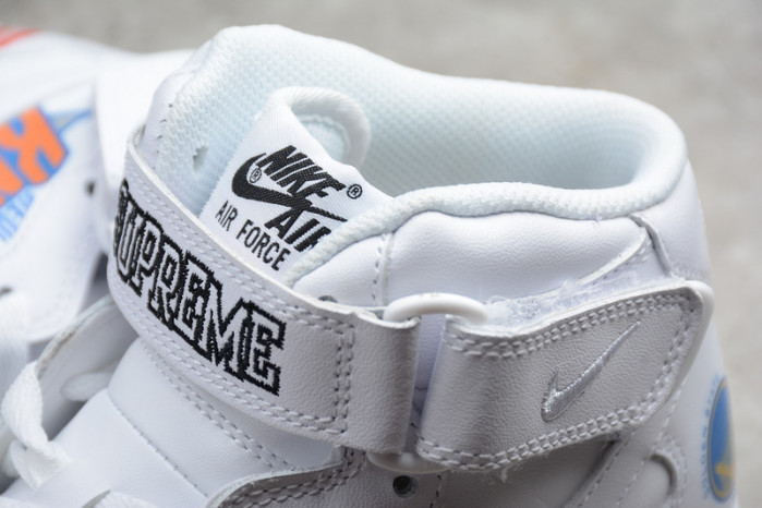 SUPREME X NBA X AIR FORCE 1 MID 07 WHITE AQ8017-100