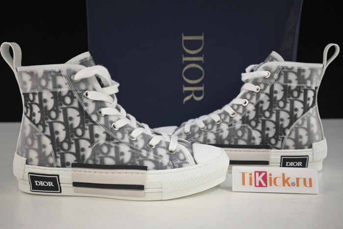 d10r b23 high top logo oblique sneakers
