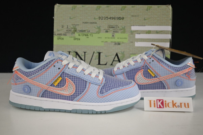 union x nike dunk low blue dj9649-400