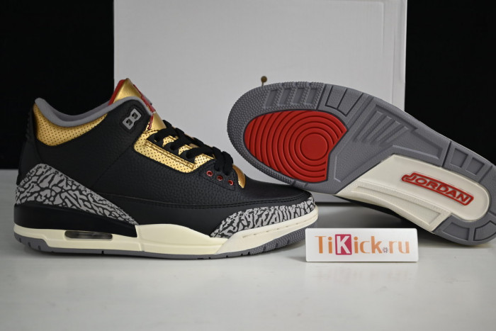 air jordan 3 black gold wmns ck9246-067