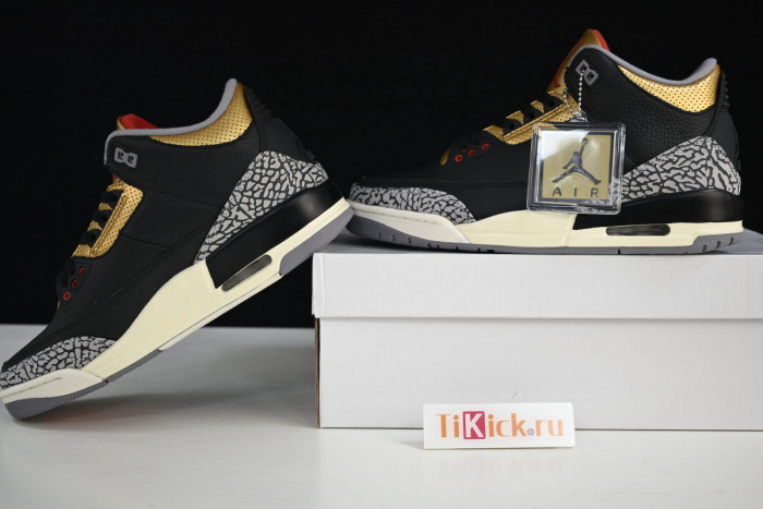 air jordan 3 black gold wmns ck9246-067