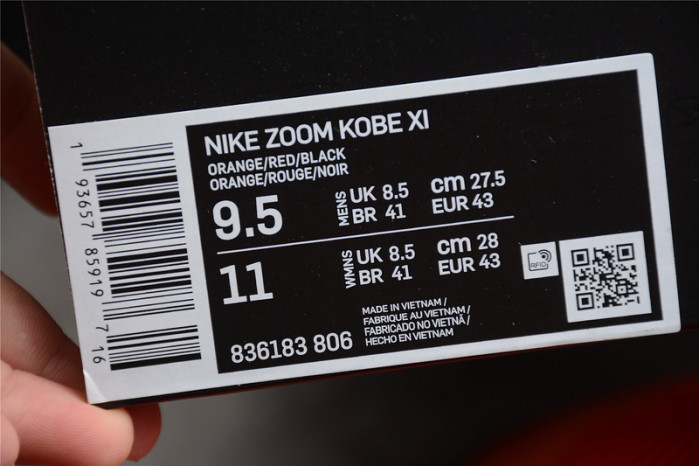 nike kobe 11 em low barcelona - 836183-806
