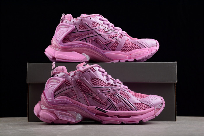 blcg runner sneaker in pink mesh and nylon vk582-022