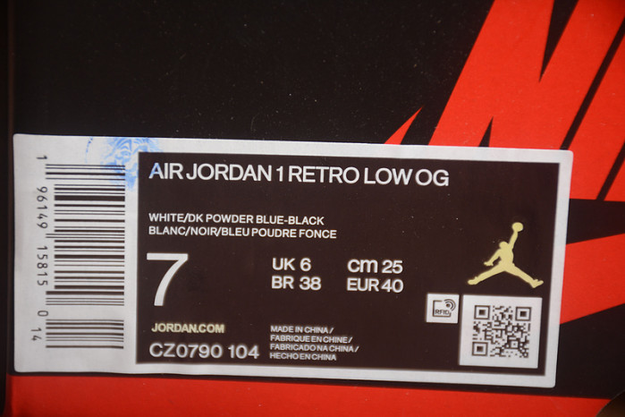 air jordan 1 low og unc cz0790-104