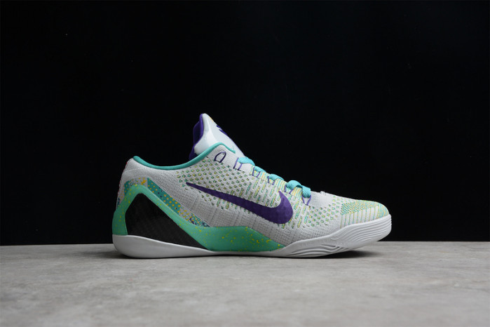 nike zoom kobe 9 ix grey green purple 630487-005