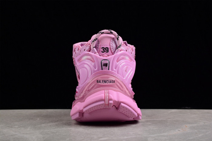 blcg runner sneaker in pink mesh and nylon vk582-022