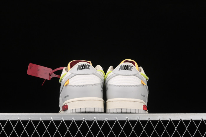 nike dunk low off-white lot 8 - dm1602-106