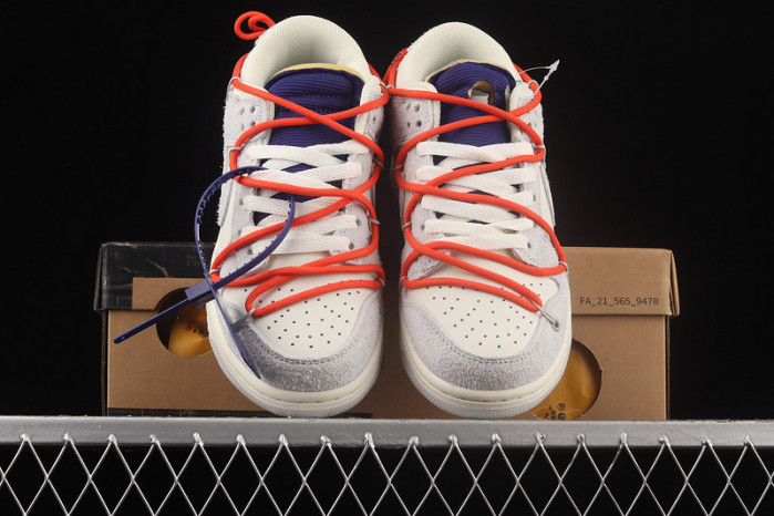 nike dunk low off-white lot 13 - dj0950-110