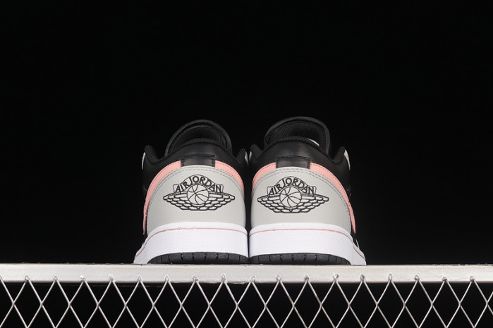 air jordan 1 low black grey pink - 553558-062