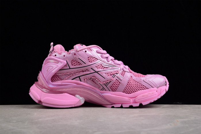 blcg runner sneaker in pink mesh and nylon vk582-022