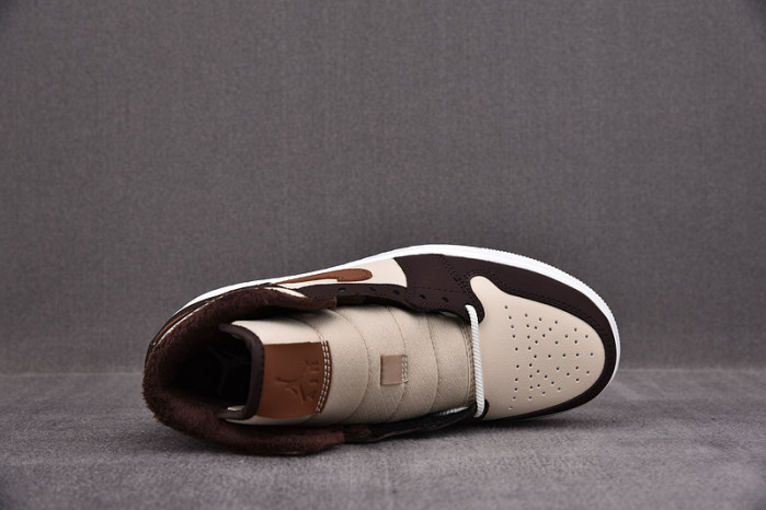 air jordan 1 mid cream dark chocolate do6699-200