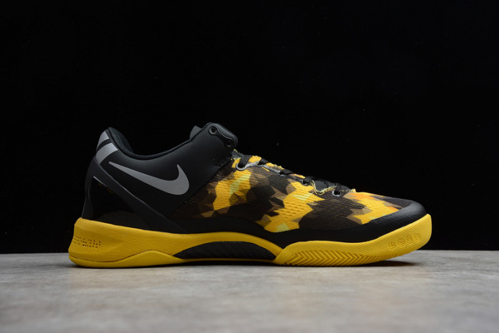 nike zoom kobe 8 viii black yellow grey basketball shoes 555286-077