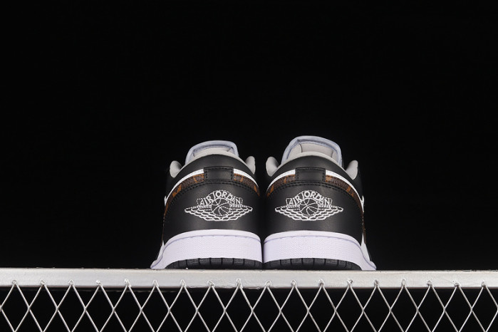 air jordan 1 low aj1 black white brown 553558-039-001